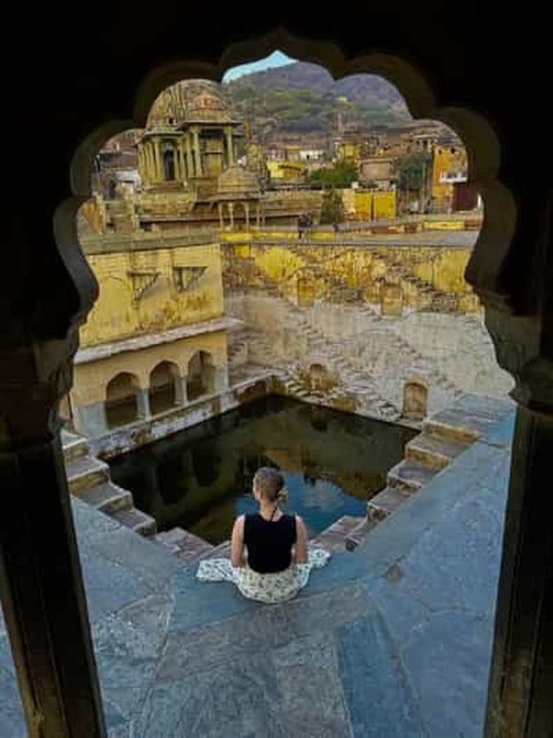 Billet Jaipur : puits à escaliers, forts d'Amber, Jaigarh et Nahargarh en Jeep