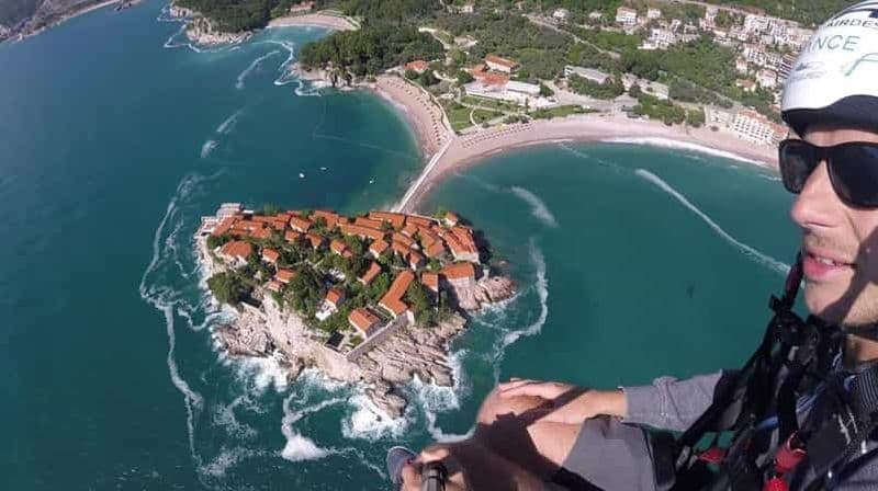 Billet Parapente Monténégro : Excursion aérienne à Sveti Stefan