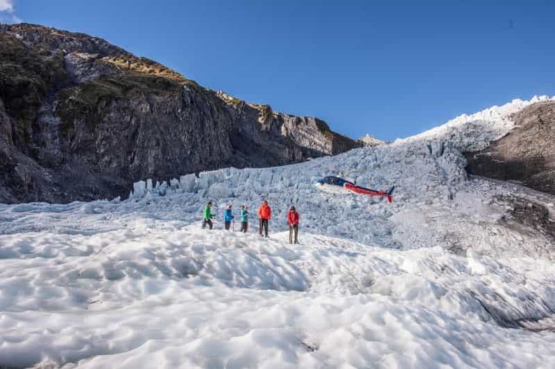 Billet Franz Josef : visite d'une demi-journée en hélicoptère et randonnée sur le glacier