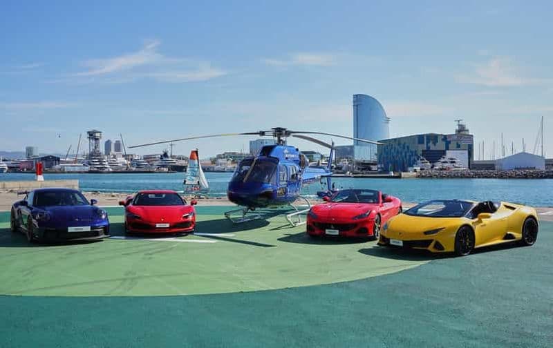 Billet Barcelone : expérience de pilotage en hélicoptère et en supercar