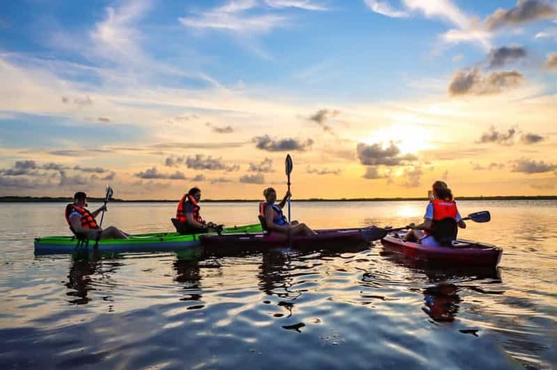 Billet Cancún : expérience de kayak au coucher du soleil dans les mangroves
