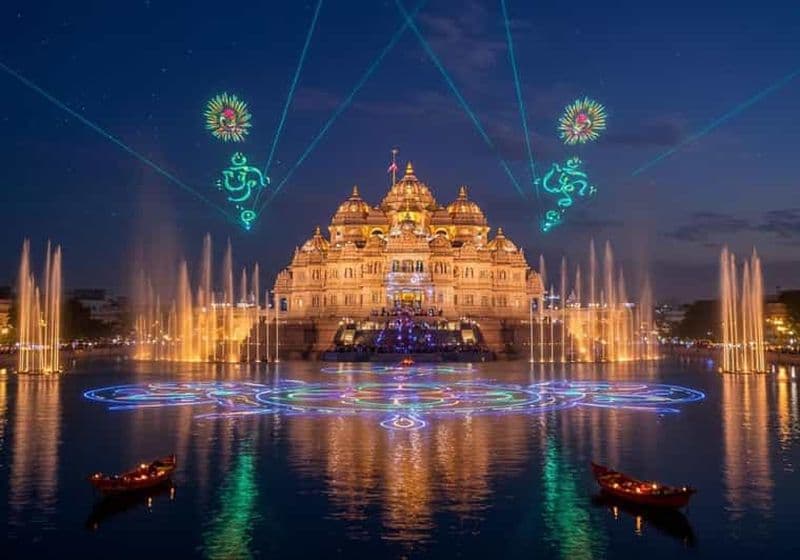 Billet Delhi : Visite Privative du Spectacle Son et Lumière d'Akshardham avec Options