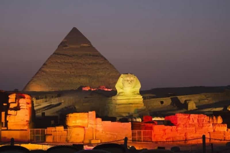 Billet Le Caire : Spectacle son et lumière des pyramides de Gizeh avec visite de la ville