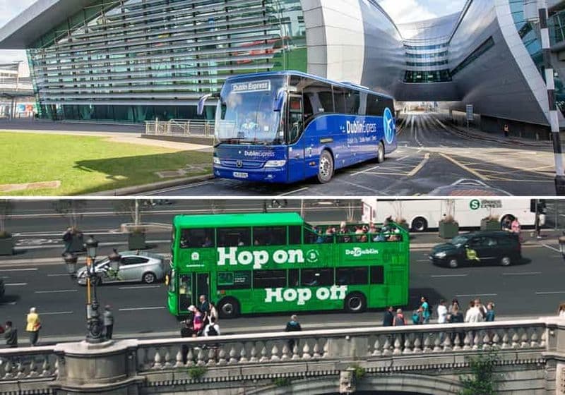 Billet Dublin : Transfert à l'aéroport et billet de bus Hop-On Hop-Off