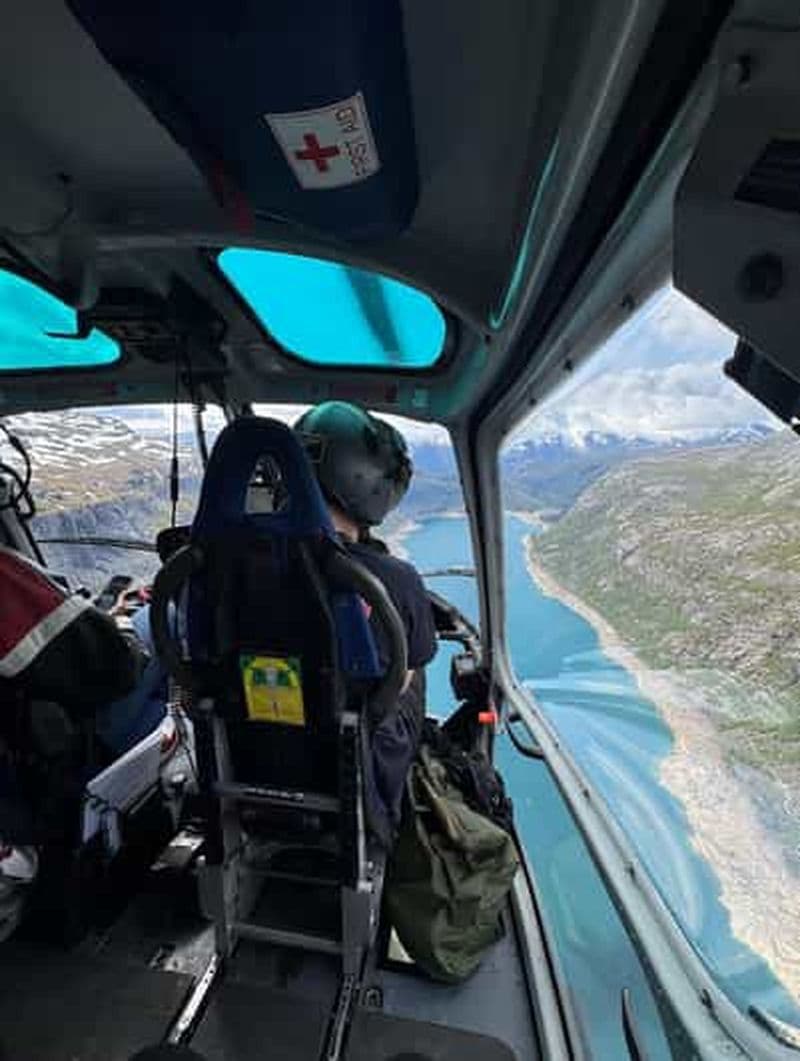 Billet Depuis Bergen : visite en hélicoptère de Trolltunga et des cascades