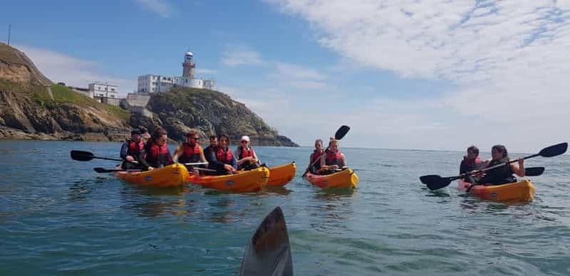 Billet Howth : Kayak de mer guidé jusqu'au phare de Baily avec photos