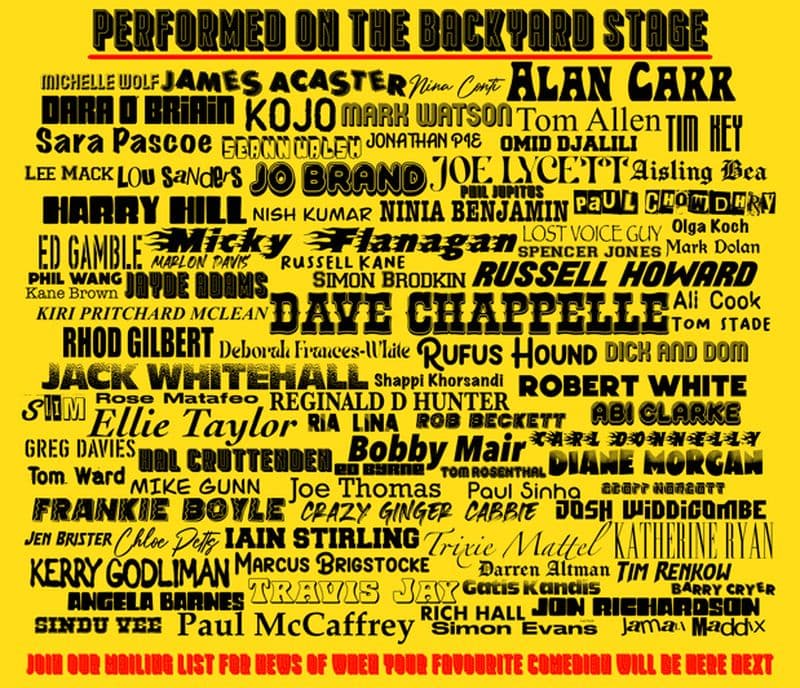 Billet Londres : Vendredi soir au Backyard Comedy Club