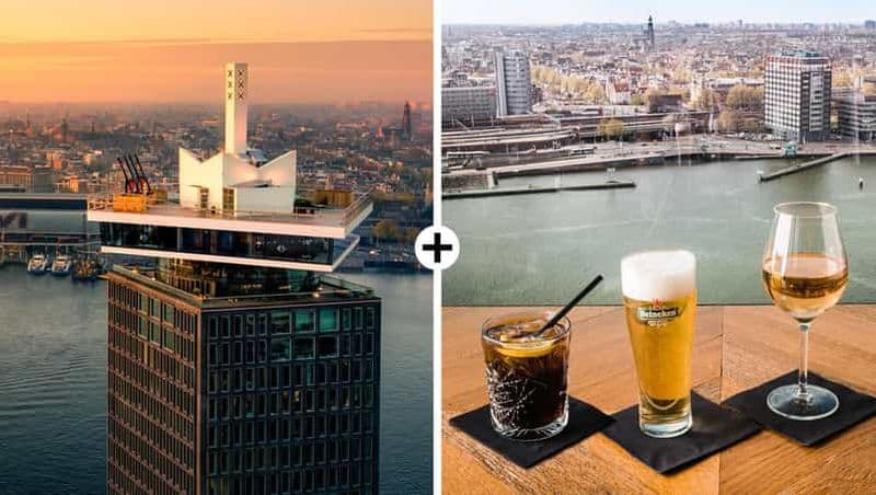 Billet Amsterdam : billet d'entrée A'DAM Lookout avec 1 ou 2 boissons