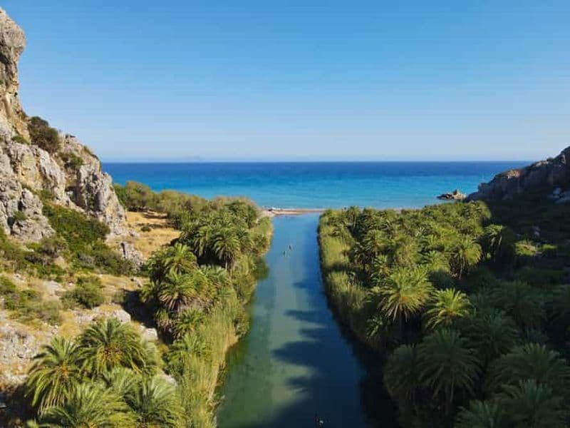 Billet Crète : plage tropicale de Preveli et forêt de palmiers