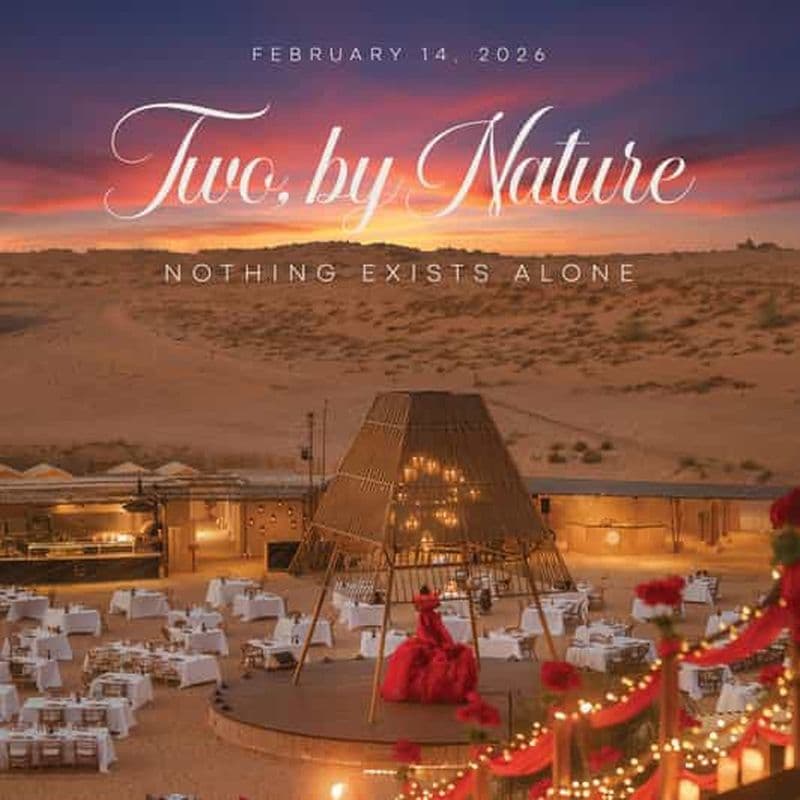 Billet Dubaï : dîner de la Saint-Valentin au Sonara Desert Camp