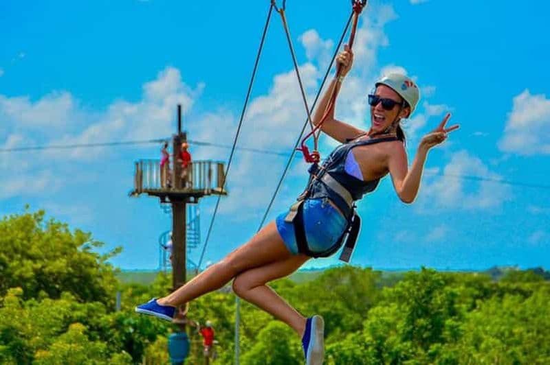 Billet Punta Cana : Visite d'une demi-journée en tyrolienne Adrenaline