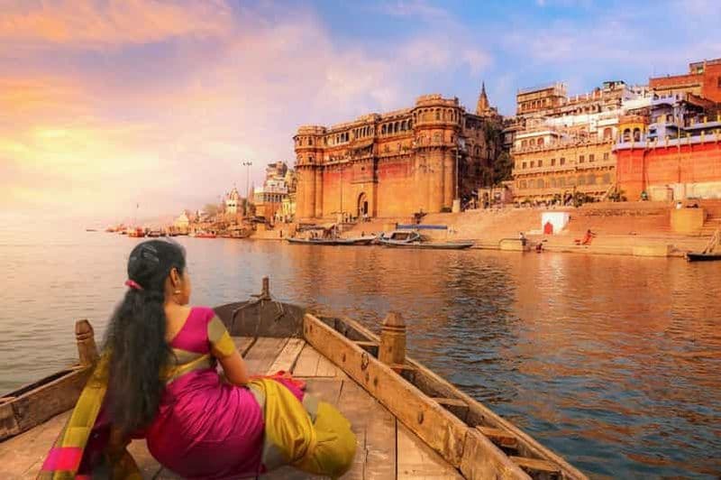 Billet Varanasi : Excursion privée d'une journée avec croisière sur le Gange