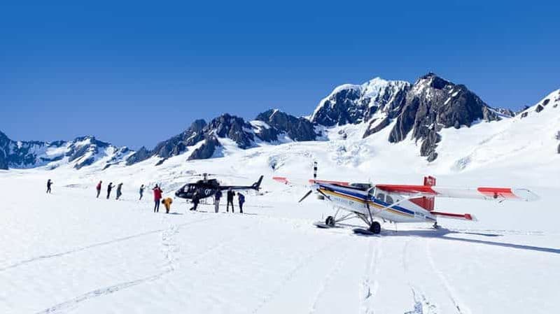 Billet Mont Cook : vol combiné en avion à skis et en hélicoptère au-dessus des glaciers