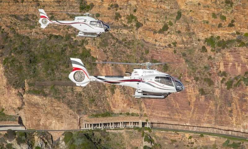 Billet Le Cap : vol en hélicoptère au-dessus de 2 océans avec billet pour une sortie en bateau
