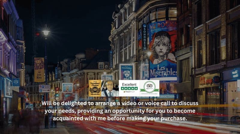 Billet Théâtre de Londres - Transfert privé - Prise en charge et retour