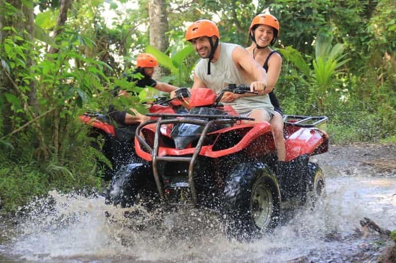 Billet Ubud : quad avec visite de la grotte Gorilla Face et descente en bouée sur la rivière