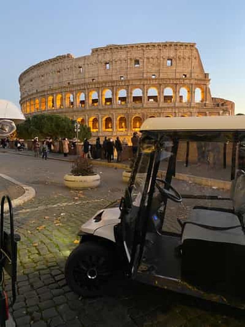 Billet Rome : Visite nocturne en voiturette de golf avec dîner italien et gelato