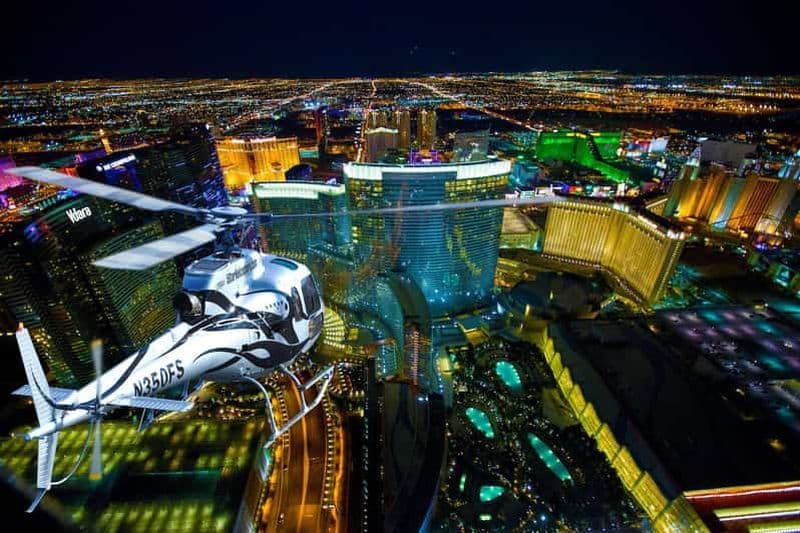 Billet Las Vegas : vol nocturne en hélicoptère au-dessus du Strip