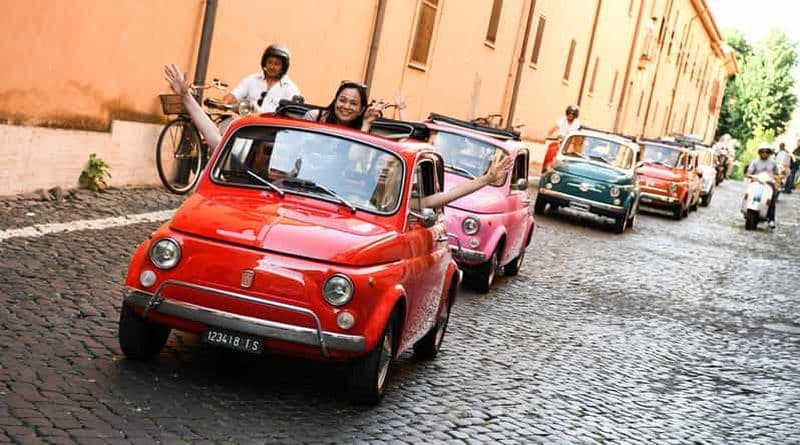 Billet Rome : visite des collines de l'Aventin en Fiat 500 vintage