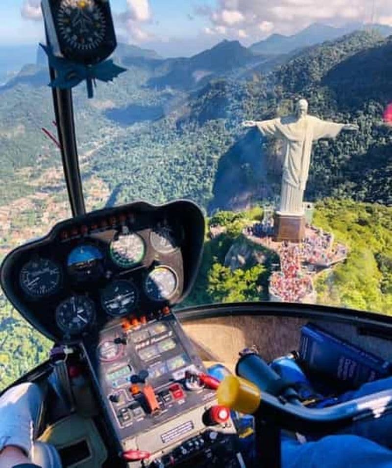 Billet Rio de Janeiro : Excursion en hélicoptère de 20 minutes avec vol vers le Christ Rédempteur et transferts