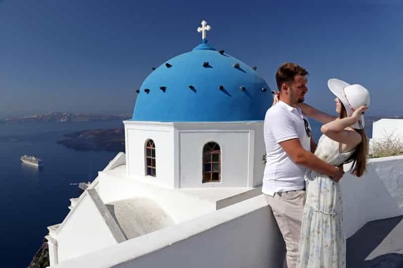 Billet Santorin : visite privative, monastère et plage rouge