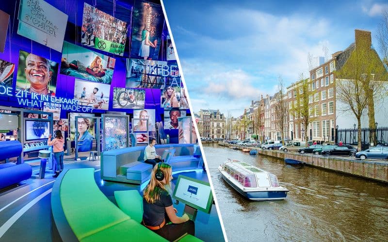 Billet Combo : Billets pour le Musée scientifique NEMO + Croisière sur les canaux d'Amsterdam