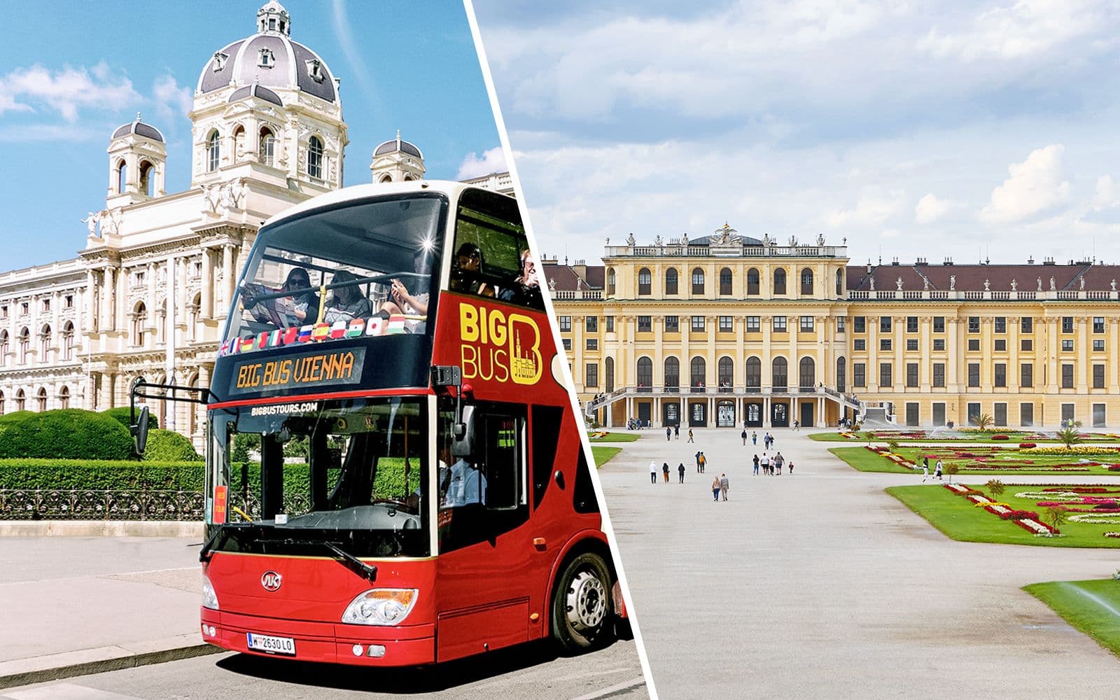 Billet Combo : Tour en bus Hop-On Hop-Off de Vienne + Billets pour le château de Schönbrunn et le palais du Belvédère