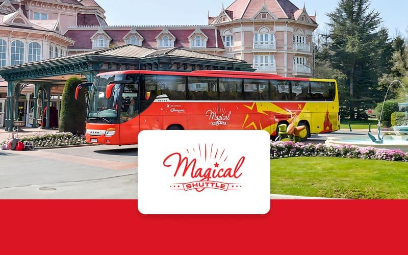 Billet Transfert en bus : Disneyland Paris vers/depuis l'aéroport ORY ou CDG par Magical Shuttle
