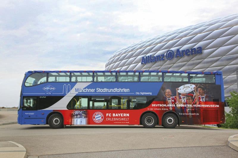 Billet Visite guidée du stade du FC Bayern Munich avec tour en bus de la ville