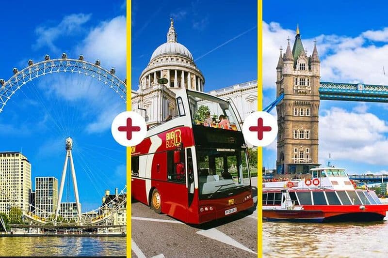 Billet Offre : billets pour le London Eye, pass pour le bus touristique Big Bus et croisière sur la Tamise