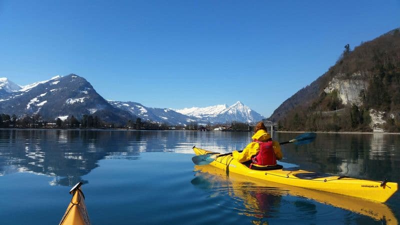 Billet Randonnée hivernale en kayak sur le lac de Brienz