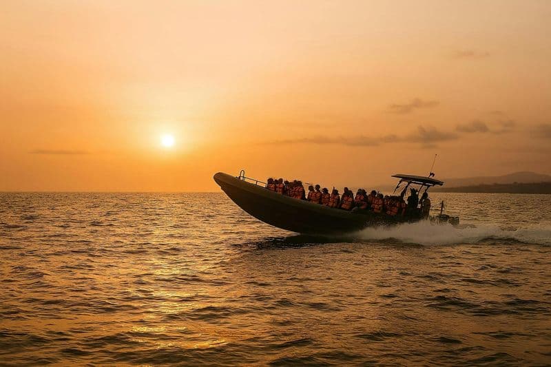 Billet São Miguel boat tour at sunset with swimming