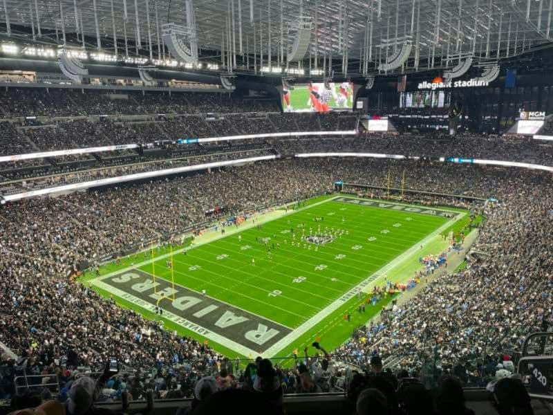 Billet Las Vegas Raiders football game ticket at Allegiant Stadium