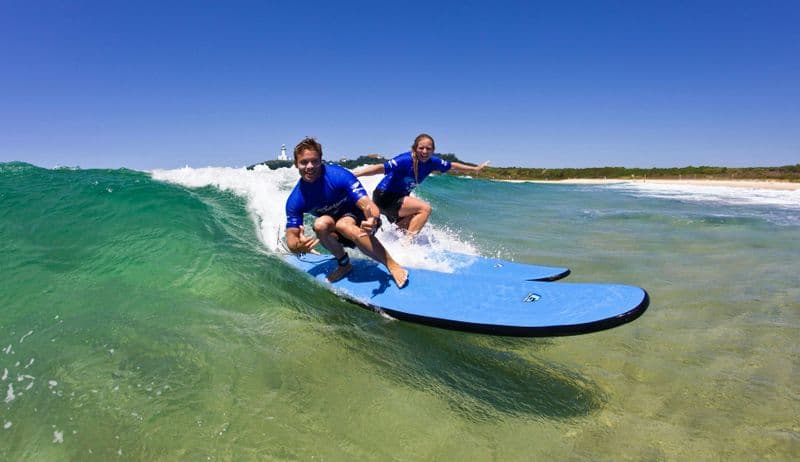 Billet Cours de surf pour débutants à Byron Bay