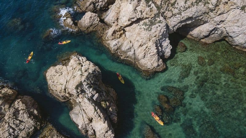 Billet Kayak et plongée en apnée à Tossa de Mar avec repas à trois plats