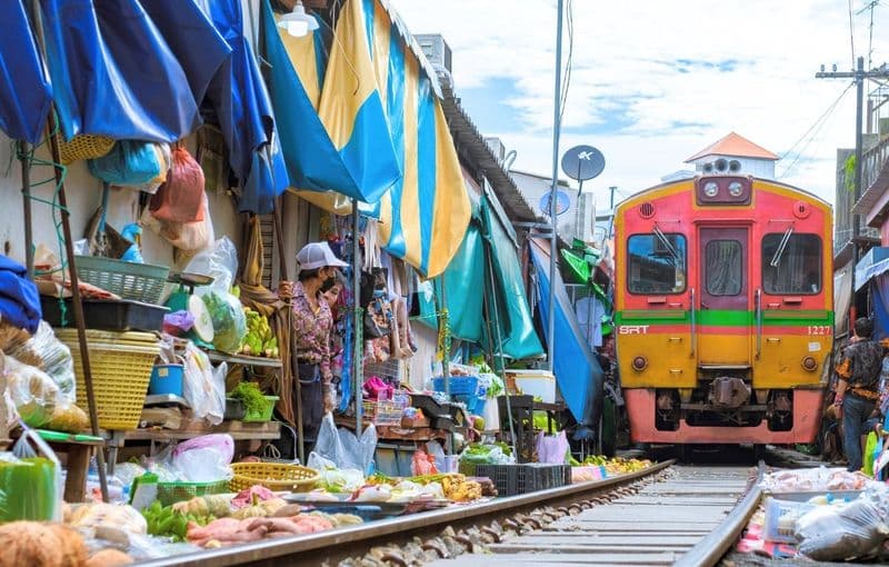 Billet Visite du marché flottant d'Amphawa et du marché ferroviaire de Maeklong