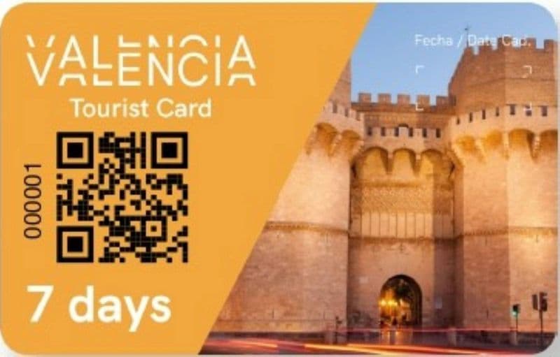 Billet Valencia Tourist Card 7 jours (transport non compris)