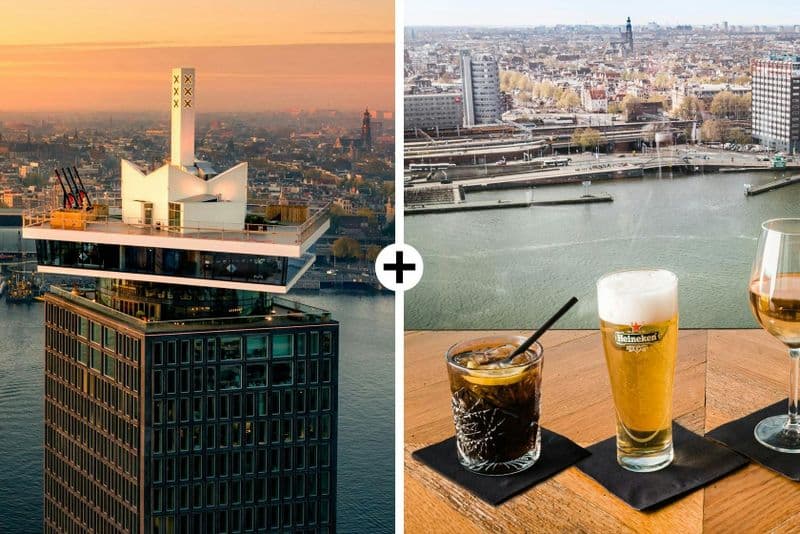 Billet A'DAM Lookout: Billet avec entrée rapide + 1 boisson