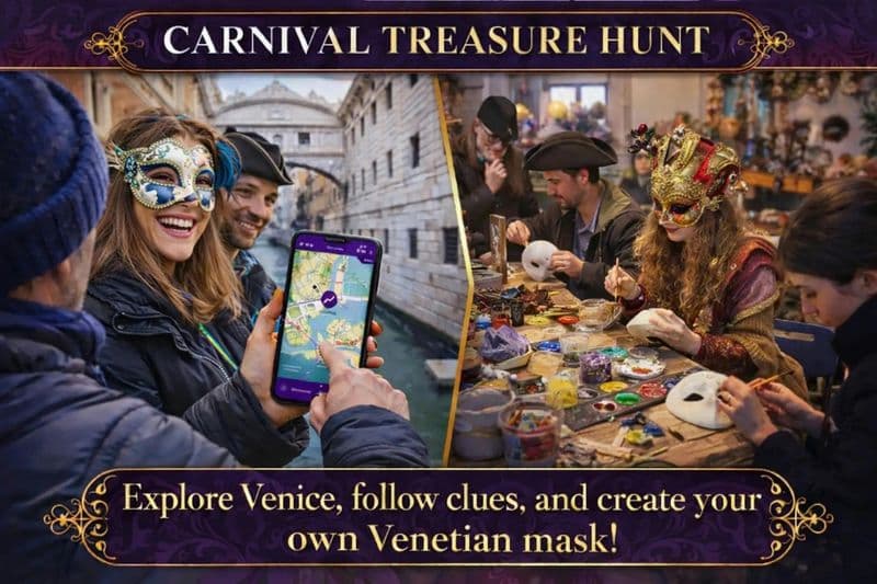 Billet Venise : Jeu de chasse au trésor numérique du carnaval + atelier de fabrication de masques