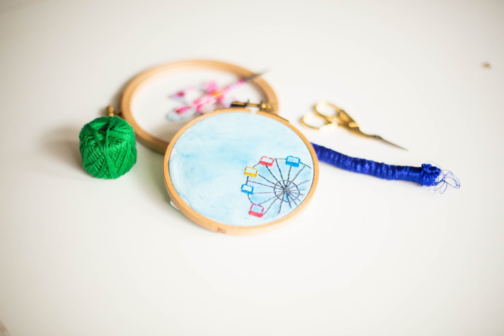 Billet Découvrez la broderie sur aquarelle