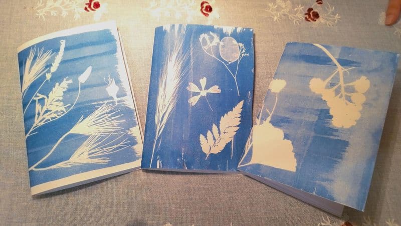 Billet Fabriquez votre carnet en cyanotype