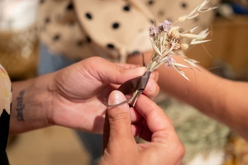Billet Fabriquez votre couronne de fleurs séchées