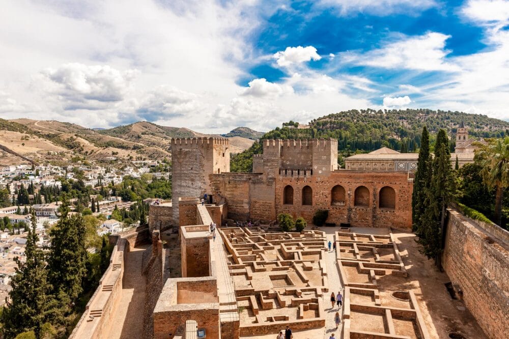 Vue panoramique de l'Alcazaba