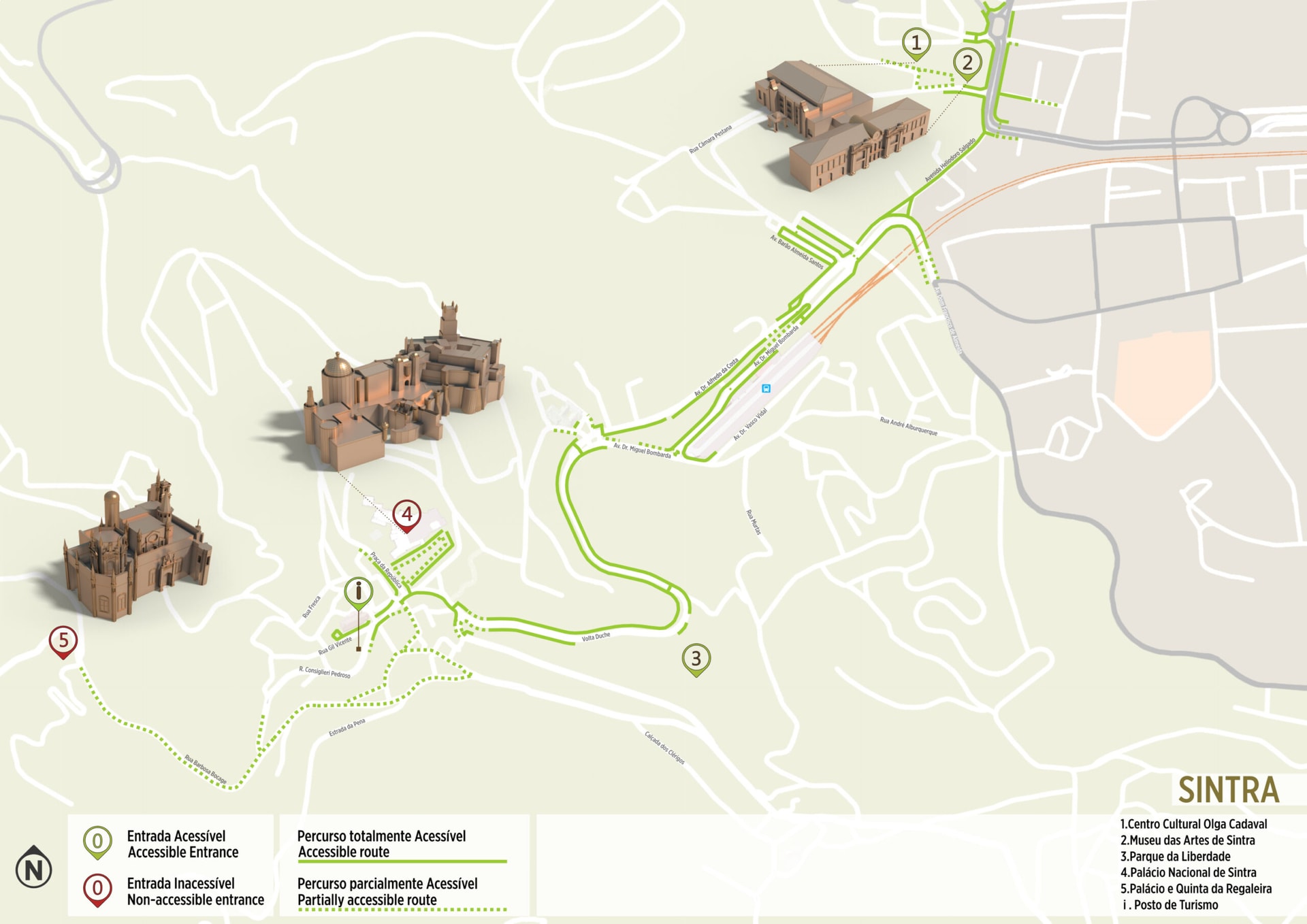 Plan des monuments de Sintra