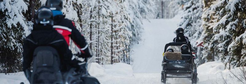 Billet Motoneige + Village de Noël + Traîneau tiré par des rennes