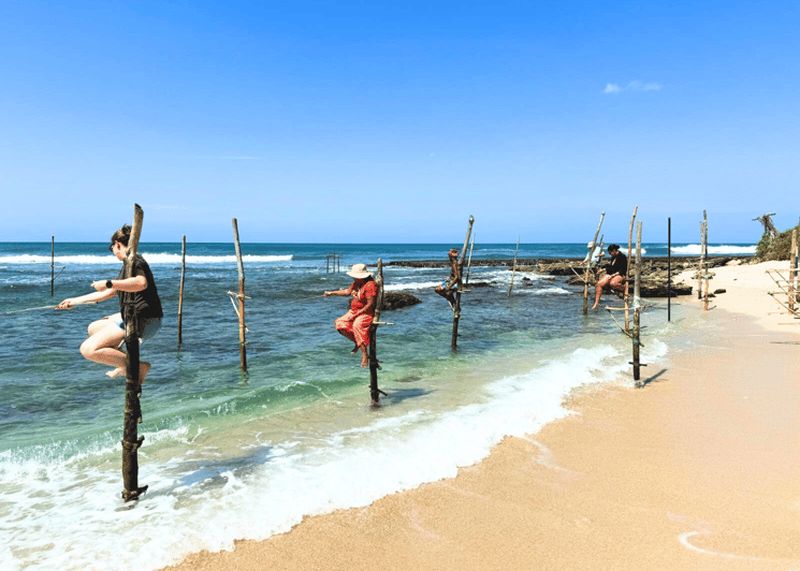 Visite privée de Galle au Sri Lanka : pêcheur sur échasses, Fort de Galle...