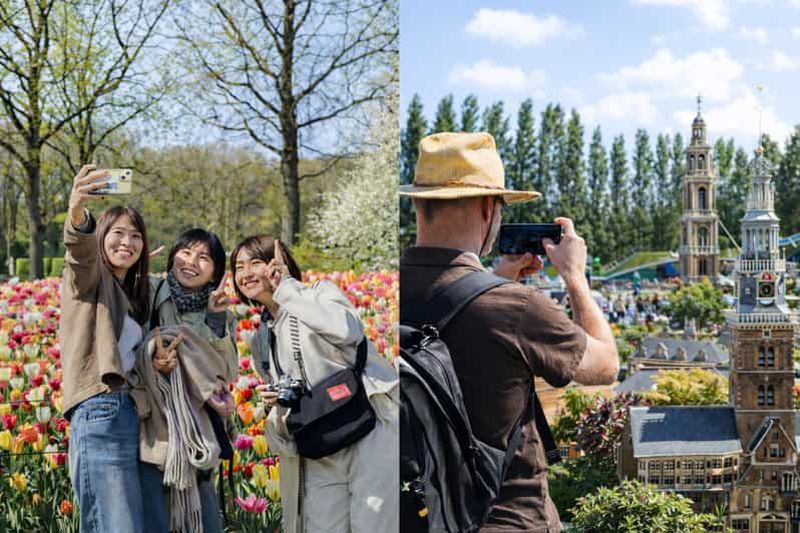 Depuis Amsterdam : excursion d'une journée aux tulipes de Keukenhof et à Madurodam