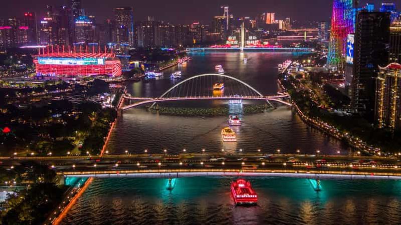 Visite de nuit de Guangzhou : Tour de Canton, dîner et croisière sur le fleuve des Perles