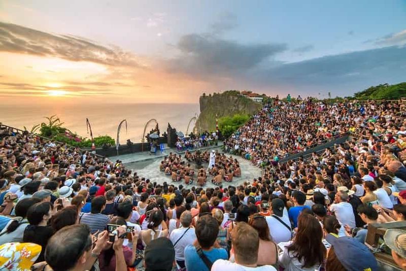 Bali : Spectacle de danse du feu Kecak et billet d'entrée au temple d'Uluwatu