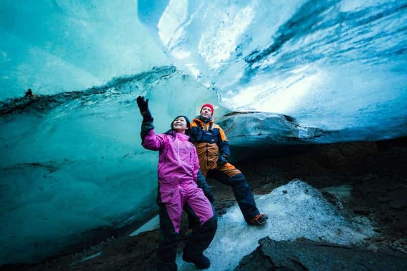 Depuis Geysir : Motoneige et grotte de glace sur le glacier Langjökull